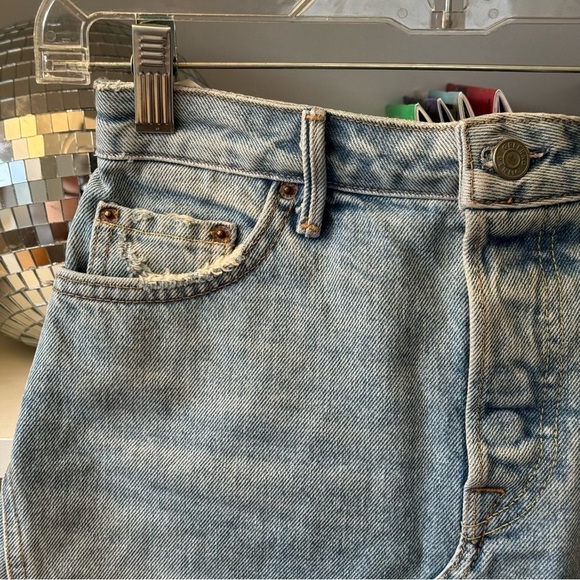 GRLFRND Eva A-Frame Gusset Denim Mini Skirt - Picture 6 of 10